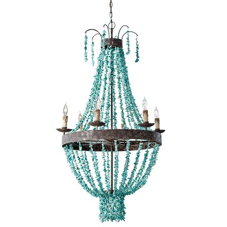 Regina Andrew Beaded Turquoise Chandelier 16-1012